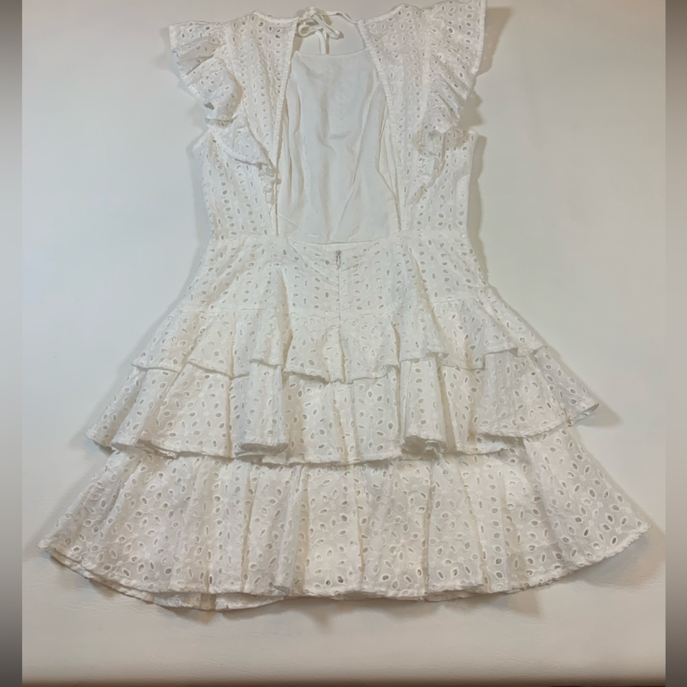 NWT Idem Ditto white Eyelit dress size large open back wedding summer (bin T) - Picture 12 of 14